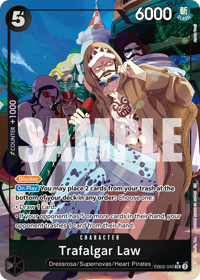 Trafalgar Law (Alternate Art) - Extra Booster: Anime 25th Collection - SR - EB02-045