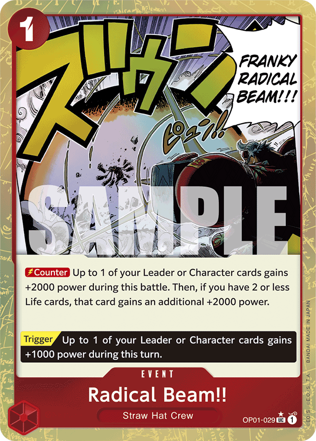 Radical Beam!! (Textured Foil) - Premium Booster -The Best- - UC - OP01-029