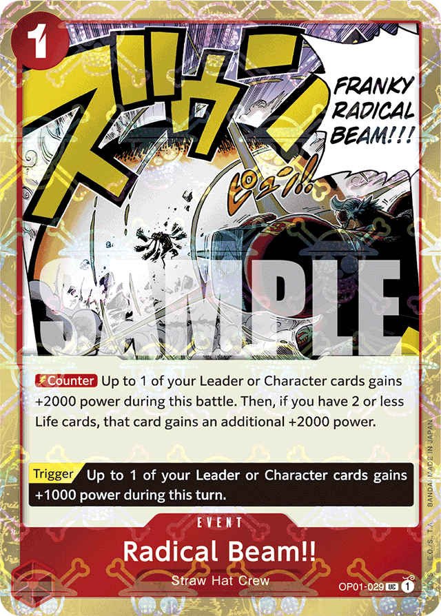 Radical Beam!! (Jolly Roger Foil) - Premium Booster -The Best- - UC - OP01-029