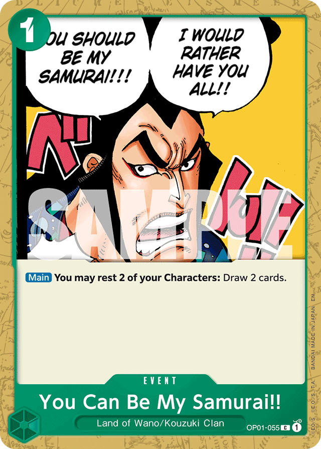 You Can Be My Samurai!! (Reprint) - Premium Booster -The Best- Vol. 2 - C - OP01-055