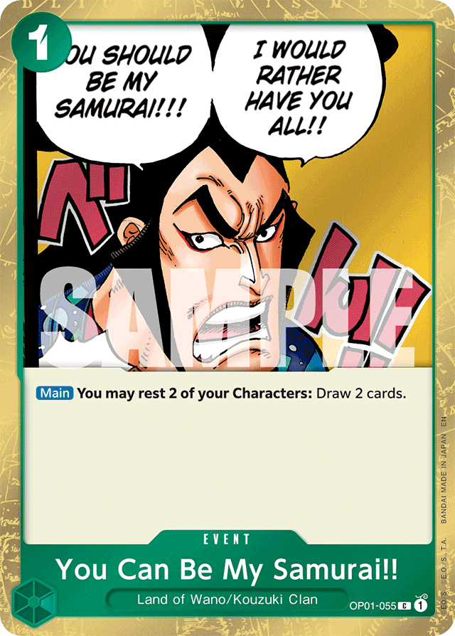 You Can Be My Samurai!! (Pirate Foil) - Premium Booster -The Best- Vol. 2 - C - OP01-055