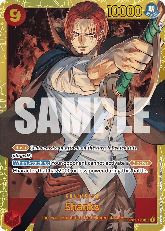 Shanks (OP01-120) (Reprint) - Premium Booster -The Best- - SEC - OP01-120
