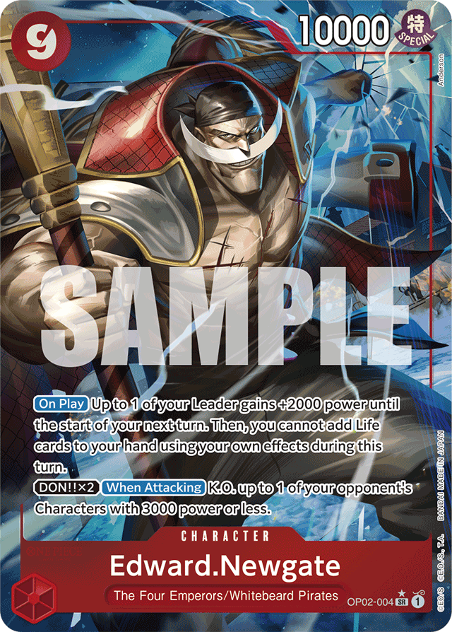 Edward.Newgate (OP02-004) (Alternate Art) - Premium Booster -The Best- - SR - OP02-004