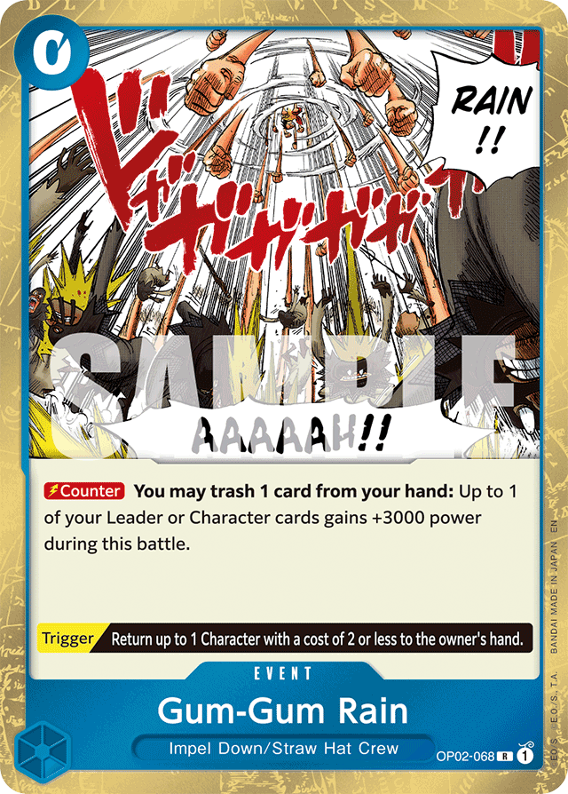Gum-Gum Rain (Reprint) - Premium Booster -The Best- Vol. 2 - R - OP02-068