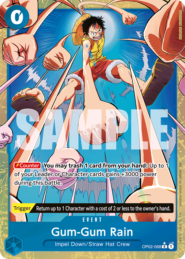 Gum-Gum Rain (Alternate Art) - Premium Booster -The Best- Vol. 2 - R - OP02-068