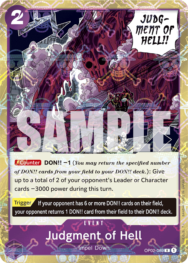 Judgment of Hell (Jolly Roger Foil) - Premium Booster -The Best- - R - OP02-089