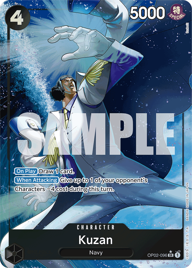 Kuzan (OP02-096) (Alternate Art) - Premium Booster -The Best- - SR - OP02-096