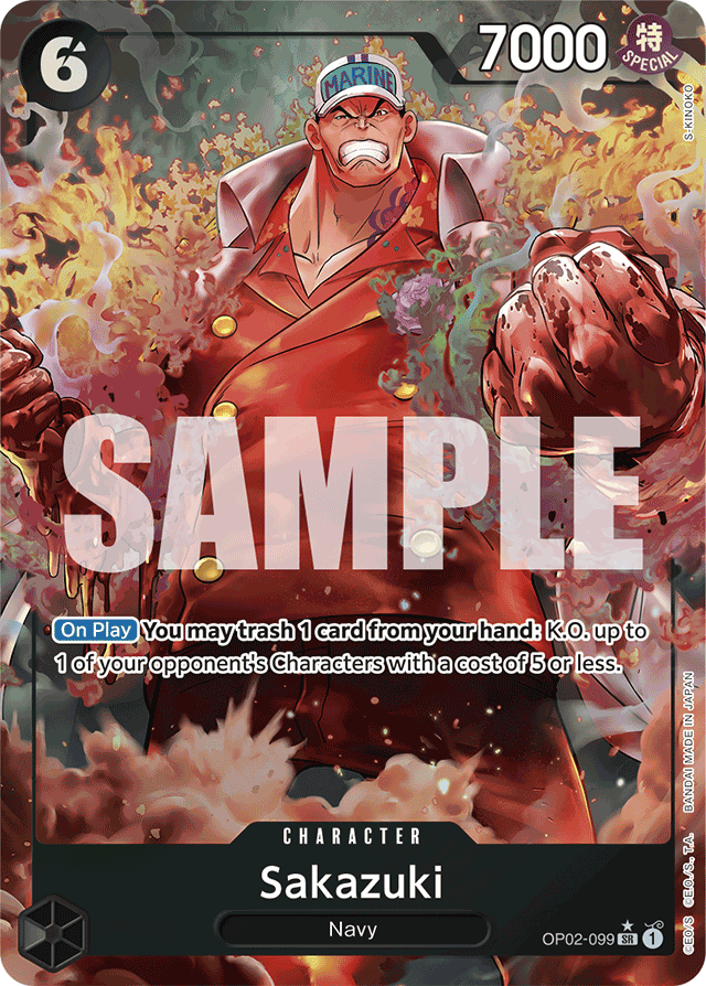 Sakazuki (Alternate Art) - Premium Booster -The Best- - SR - OP02-099