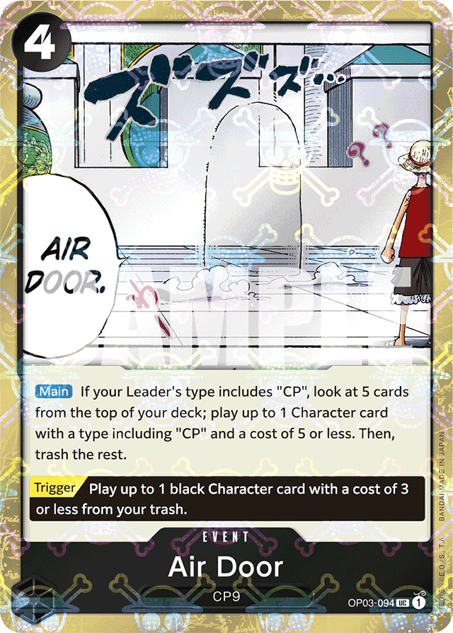 Air Door (Jolly Roger Foil) - Premium Booster -The Best- - UC - OP03-094