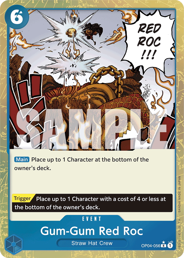 Gum-Gum Red Roc (Textured Foil) - Premium Booster -The Best- - R - OP04-056