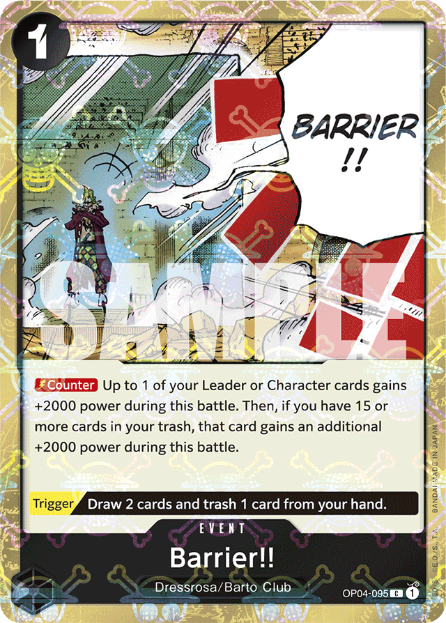 Barrier!! (Jolly Roger Foil) - Premium Booster -The Best- - C - OP04-095