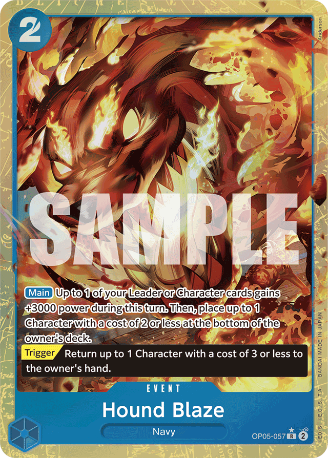 Hound Blaze (Alternate Art) - Premium Booster -The Best- - R - OP05-057