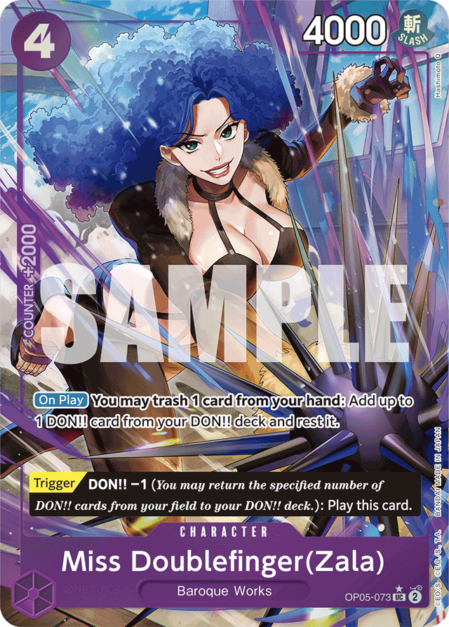 Miss Doublefinger(Zala) (Full Art) - Premium Booster -The Best- - UC - OP05-073