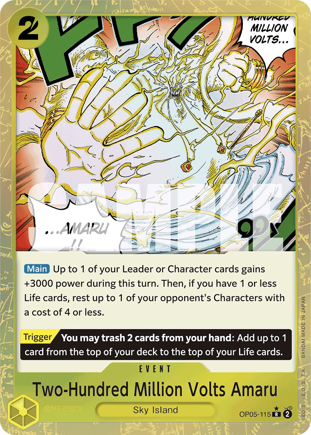 Two-Hundred Million Volts Amaru (Textured Foil) - Premium Booster -The Best- - R - OP05-115