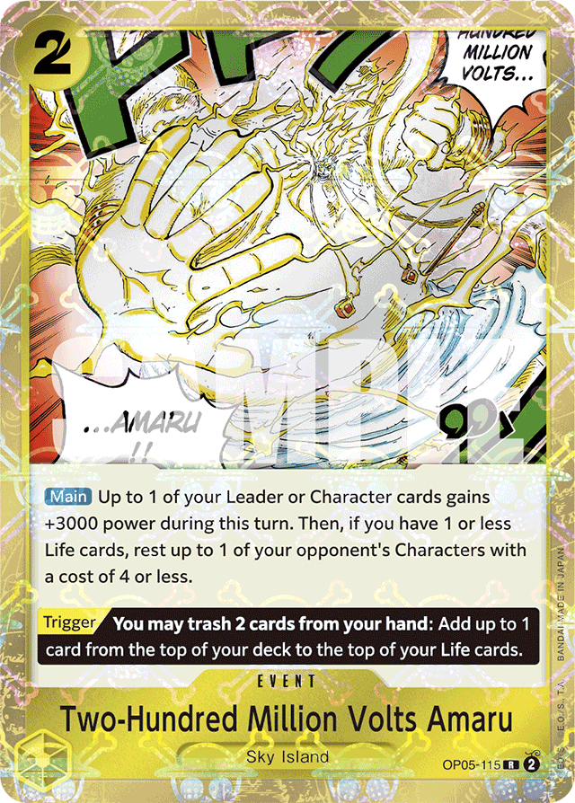 Two-Hundred Million Volts Amaru (Jolly Roger Foil) - Premium Booster -The Best- - R - OP05-115
