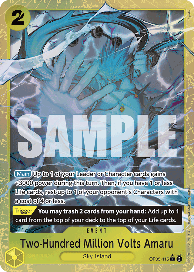 Two-Hundred Million Volts Amaru (Alternate Art) - Premium Booster -The Best- - R - OP05-115