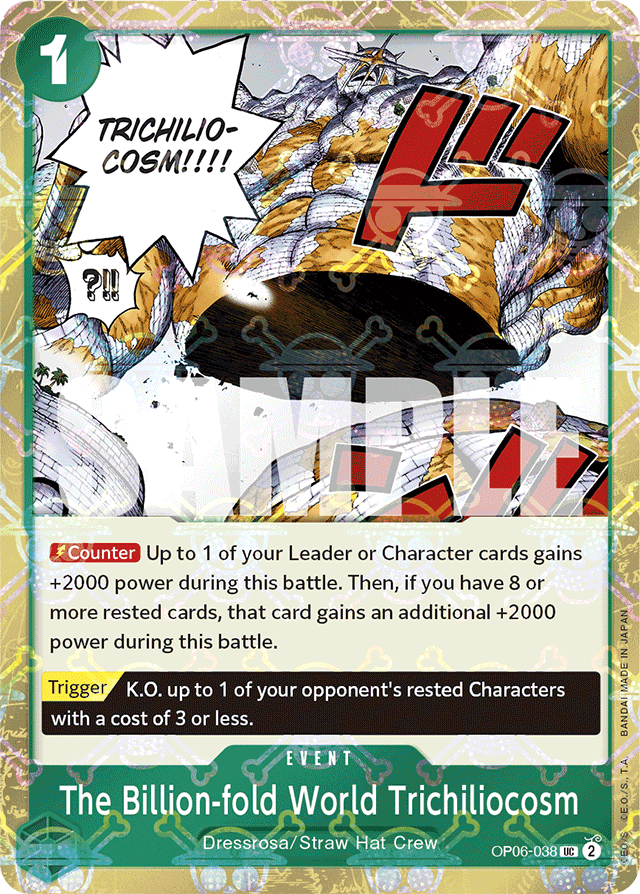 The Billion-fold World Trichiliocosm (Jolly Roger Foil) - Premium Booster -The Best- - UC - OP06-038