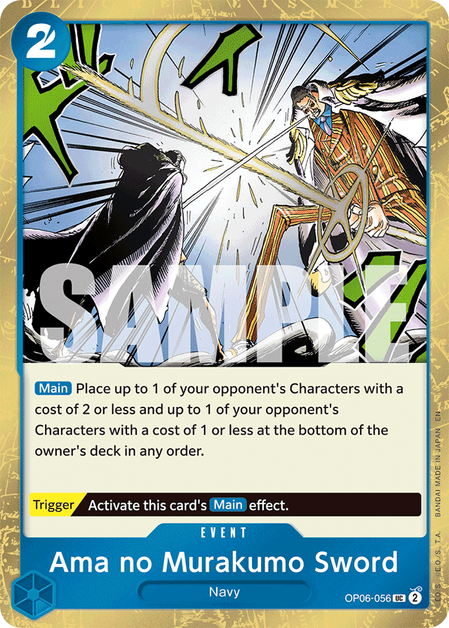Ama no Murakumo Sword (Pirate Foil) - Premium Booster -The Best- Vol. 2 - UC - OP06-056