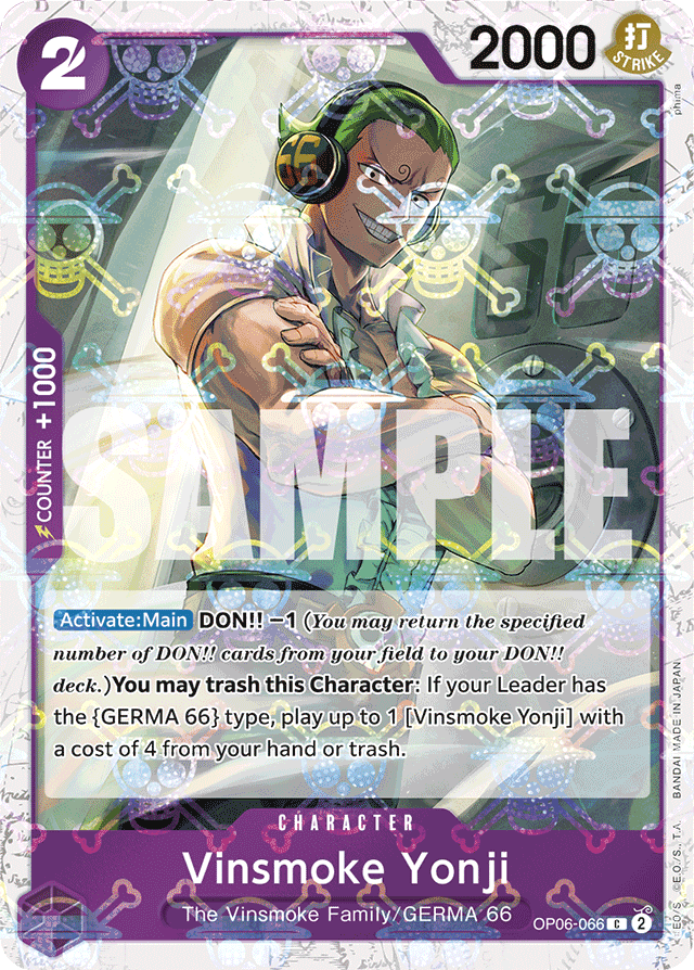 Vinsmoke Yonji (OP06-066) (Jolly Roger Foil) - Premium Booster -The Best- - C - OP06-066