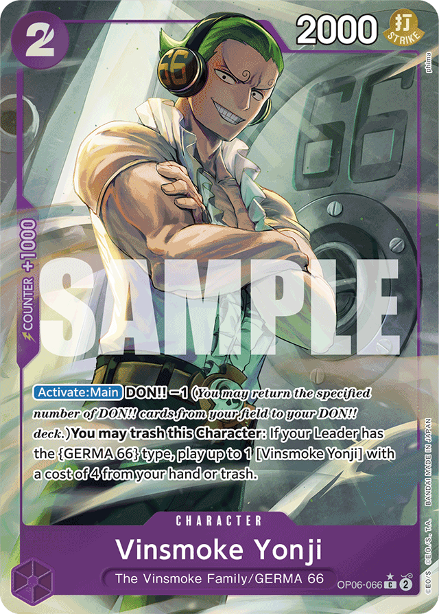 Vinsmoke Yonji (OP06-066) (Full Art) - Premium Booster -The Best- - C - OP06-066