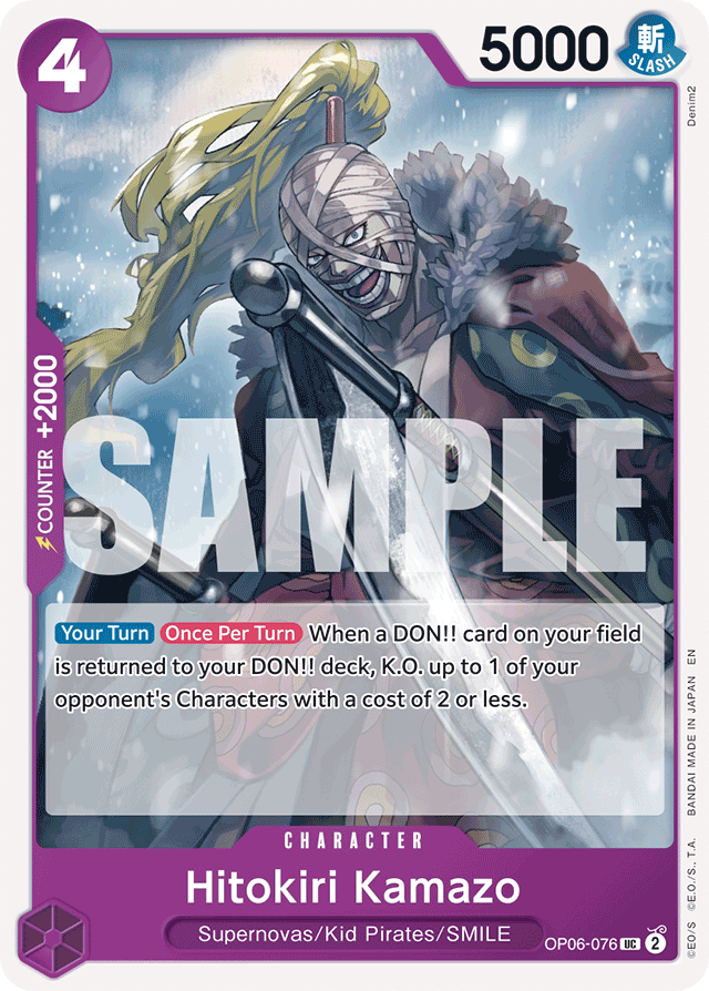 Hitokiri Kamazo (Reprint) - Premium Booster -The Best- Vol. 2 - UC - OP06-076