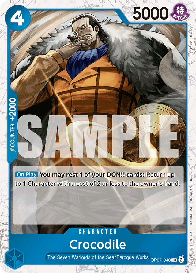 Crocodile - OP07-040 (Pirate Foil) - Premium Booster -The Best- Vol. 2 - UC - OP07-040