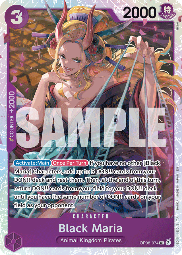 Black Maria (Reprint) - Premium Booster -The Best- Vol. 2 - SR - OP08-074