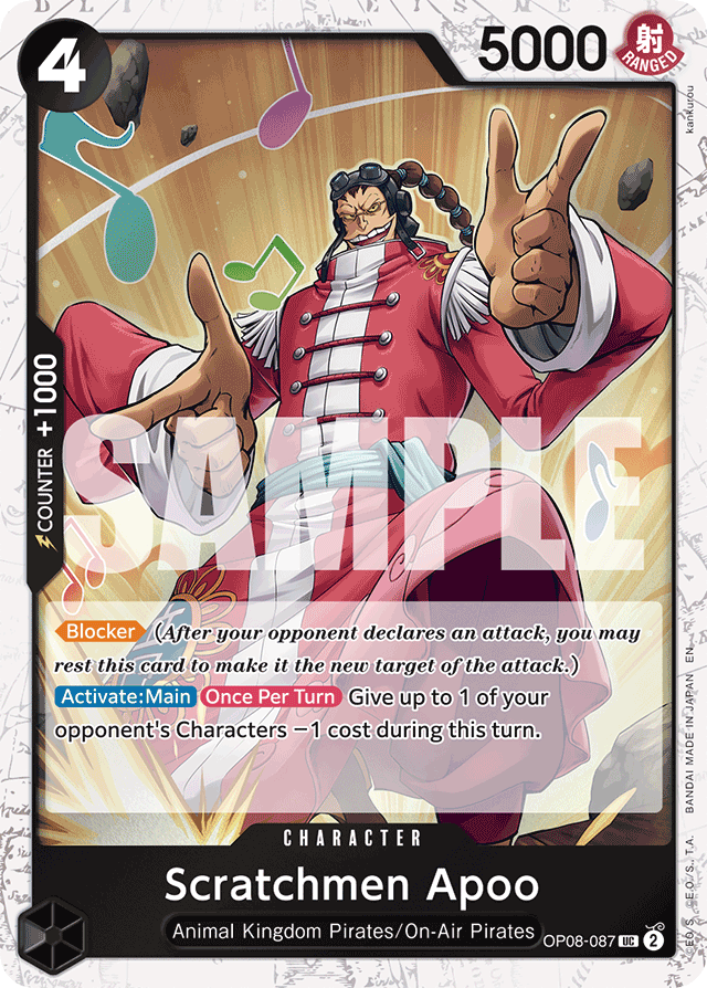 Scratchmen Apoo - OP08-087 (Pirate Foil) - Premium Booster -The Best- Vol. 2 - UC - OP08-087