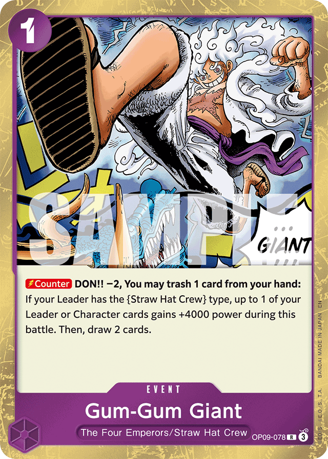 Gum-Gum Giant (Reprint) - Premium Booster -The Best- Vol. 2 - R - OP09-078