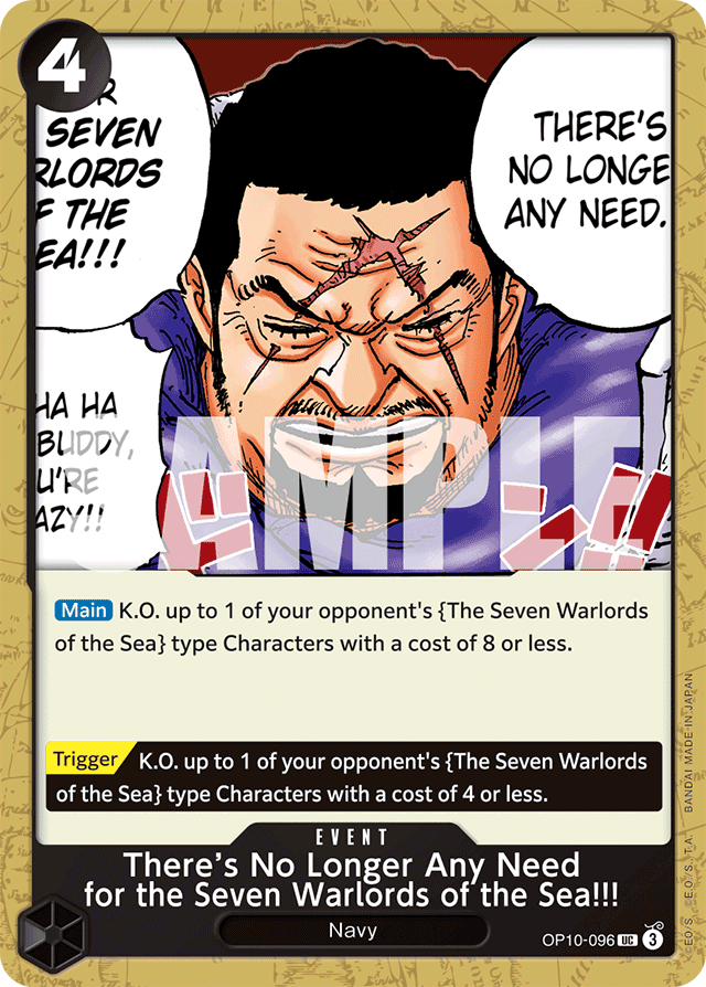 There's No Longer Any Need for the Seven Warlords of the Sea!!! - Royal Blood Release Event Cards - UC - OP10-096