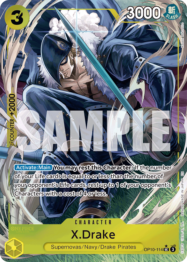 X.Drake (Alternate Art) - Premium Booster -The Best- Vol. 2 - UC - OP10-114