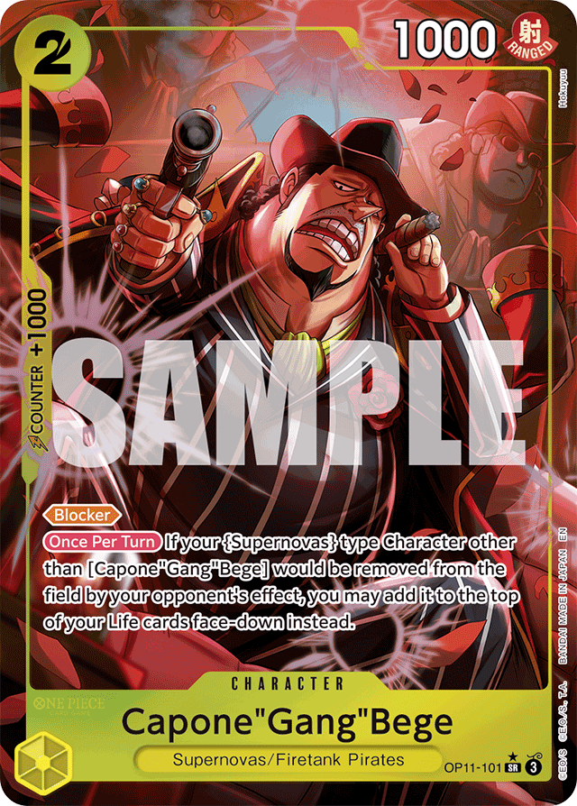 Capone"Gang"Bege (101) (Alternate Art) - A Fist of Divine Speed - SR - OP11-101