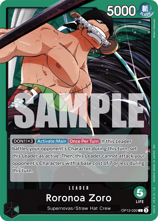 Roronoa Zoro (020) - Legacy of the Master - L - OP12-020