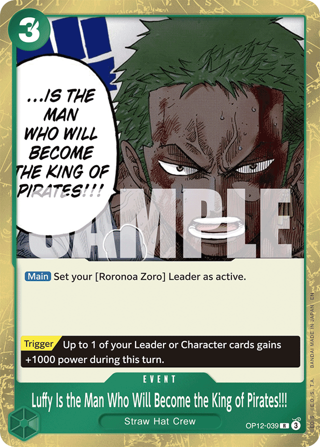 Luffy Is the Man Who Will Become the King of Pirates!!! - Legacy of the Master - R - OP12-039