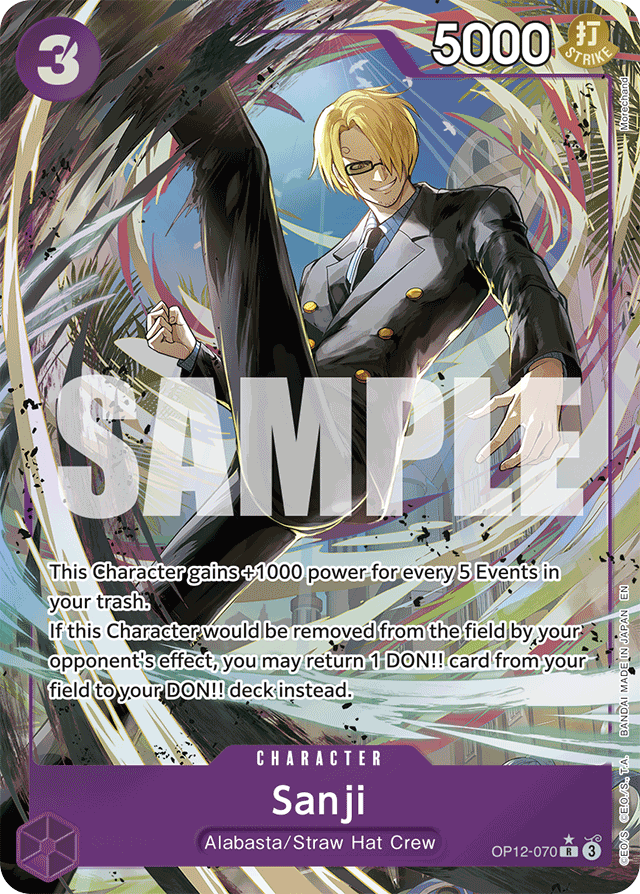 Sanji (070) (Alternate Art) - Legacy of the Master - R - OP12-070