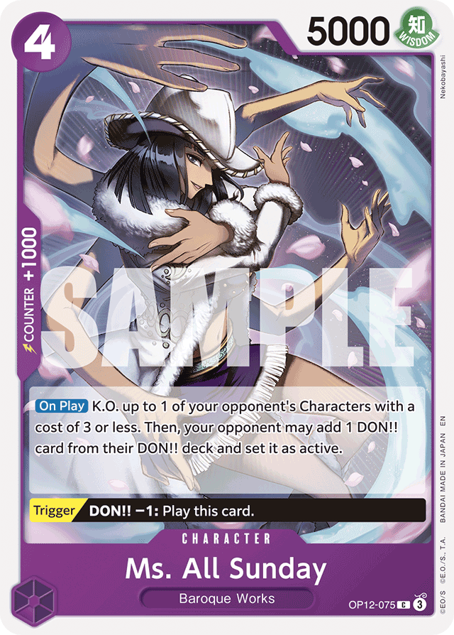 Ms. All Sunday - Legacy of the Master - C - OP12-075
