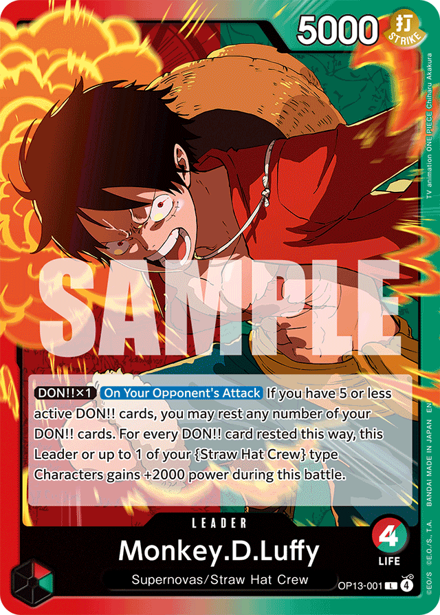 Monkey.D.Luffy (001) - Carrying On His Will - L - OP13-001