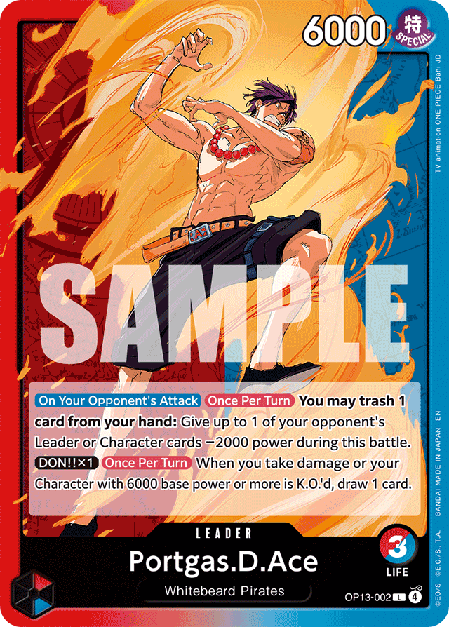 Portgas.D.Ace (002) - Carrying On His Will - L - OP13-002