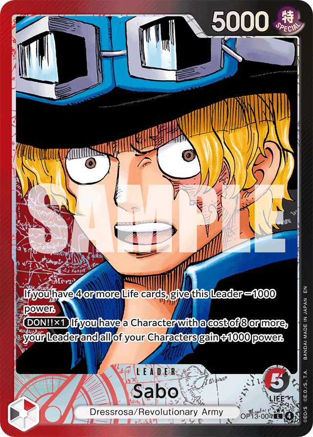 Sabo (004) (Alternate Art) - Carrying On His Will - L - OP13-004