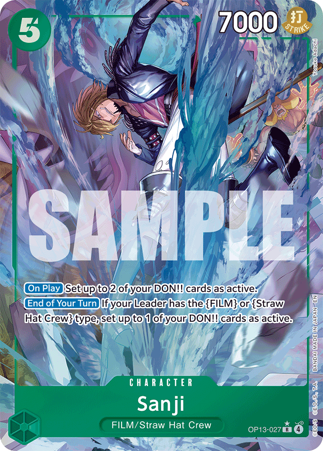 Sanji (Alternate Art) - Carrying On His Will - R - OP13-027