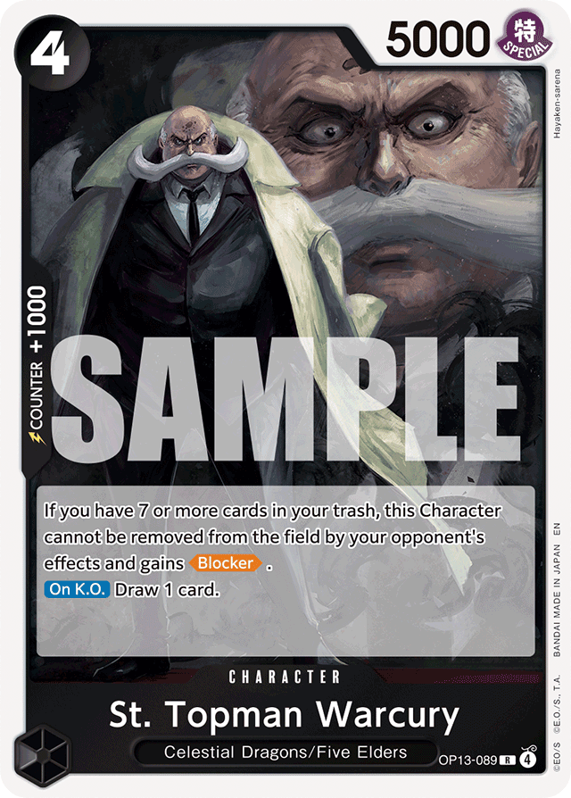 St. Topman Warcury - Carrying On His Will - R - OP13-089