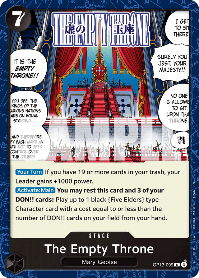 The Empty Throne - Carrying On His Will - C - OP13-099