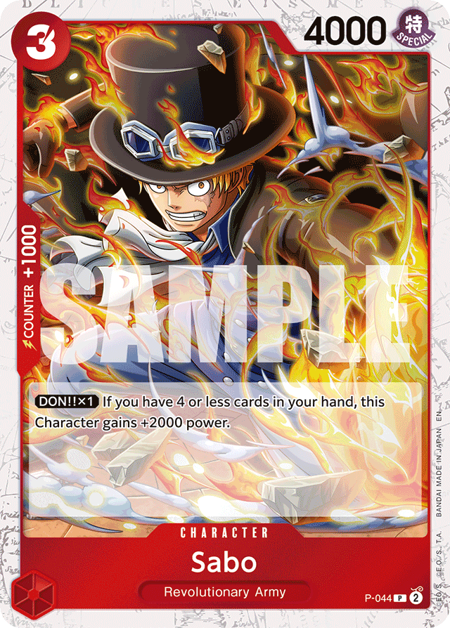 Sabo - P-044 (Pirate Foil) - Premium Booster -The Best- Vol. 2 - PR - P-044