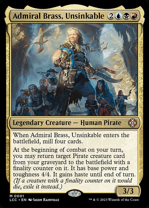 Admiral Brass, Unsinkable - Commander: The Lost Caverns of Ixalan - M - 1