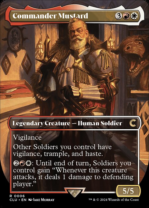 Commander Mustard (Borderless) - Ravnica: Clue Edition - R - 6