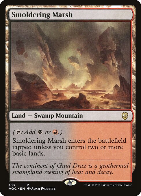 Smoldering Marsh - Commander: Innistrad: Crimson Vow - R - 183