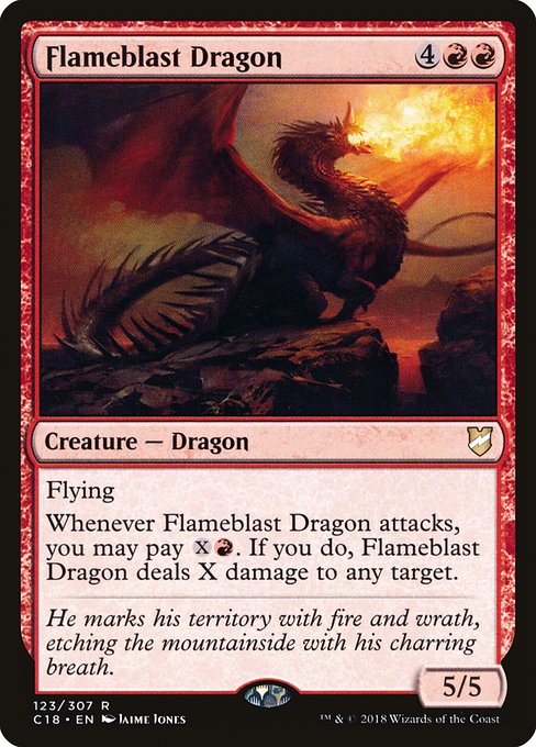 Flameblast Dragon - Commander 2018 - R - 123