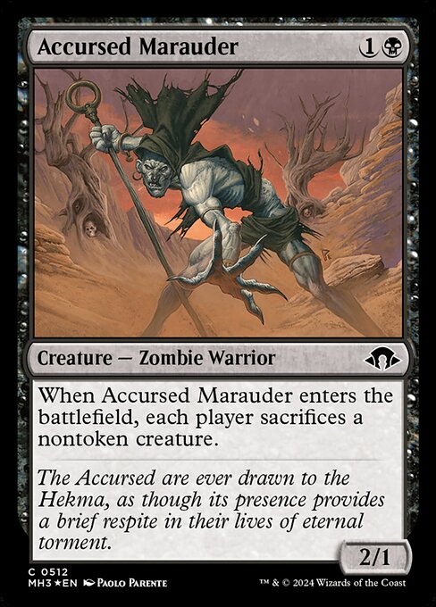 Accursed Marauder (Ripple Foil) - Modern Horizons 3 - C - 512