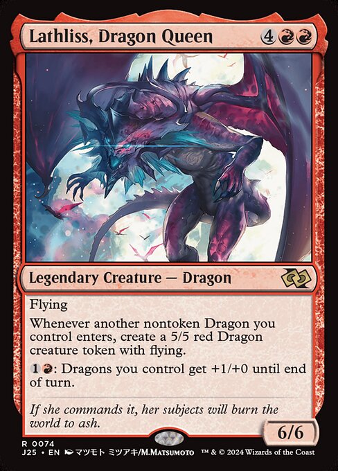Lathliss, Dragon Queen (Anime) - Foundations Jumpstart - R - 74