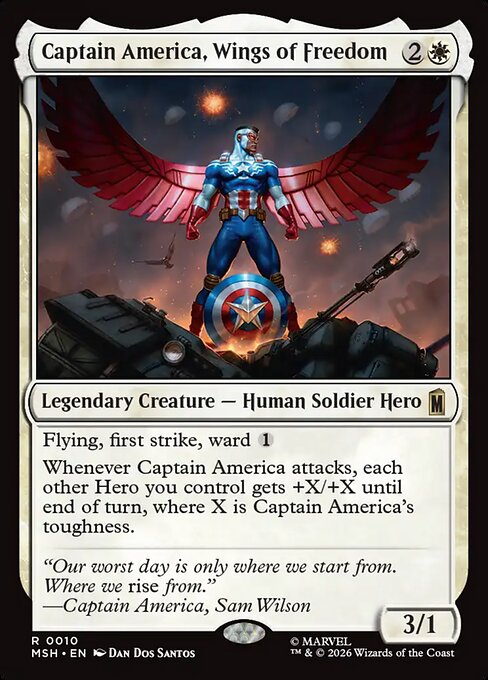 Captain America, Wings of Freedom - Marvel Super Heroes - R - 10